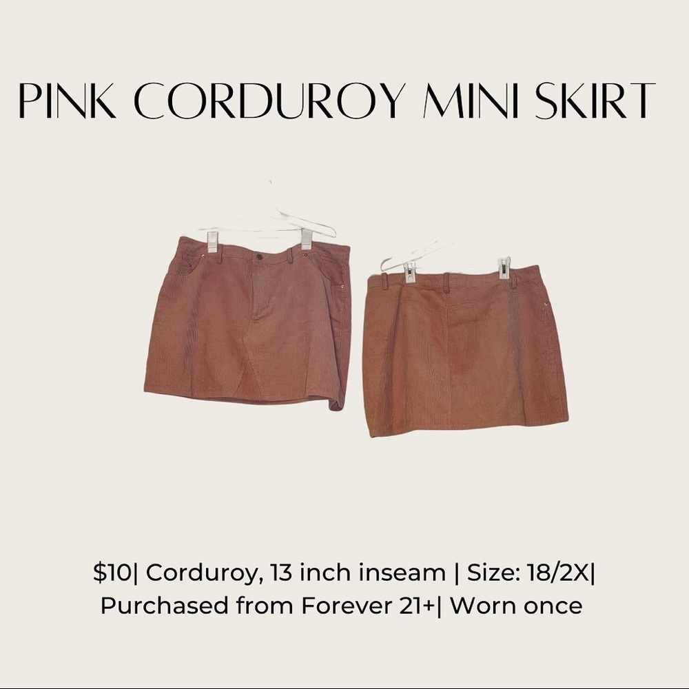 Corduroy Pink Miniskirt